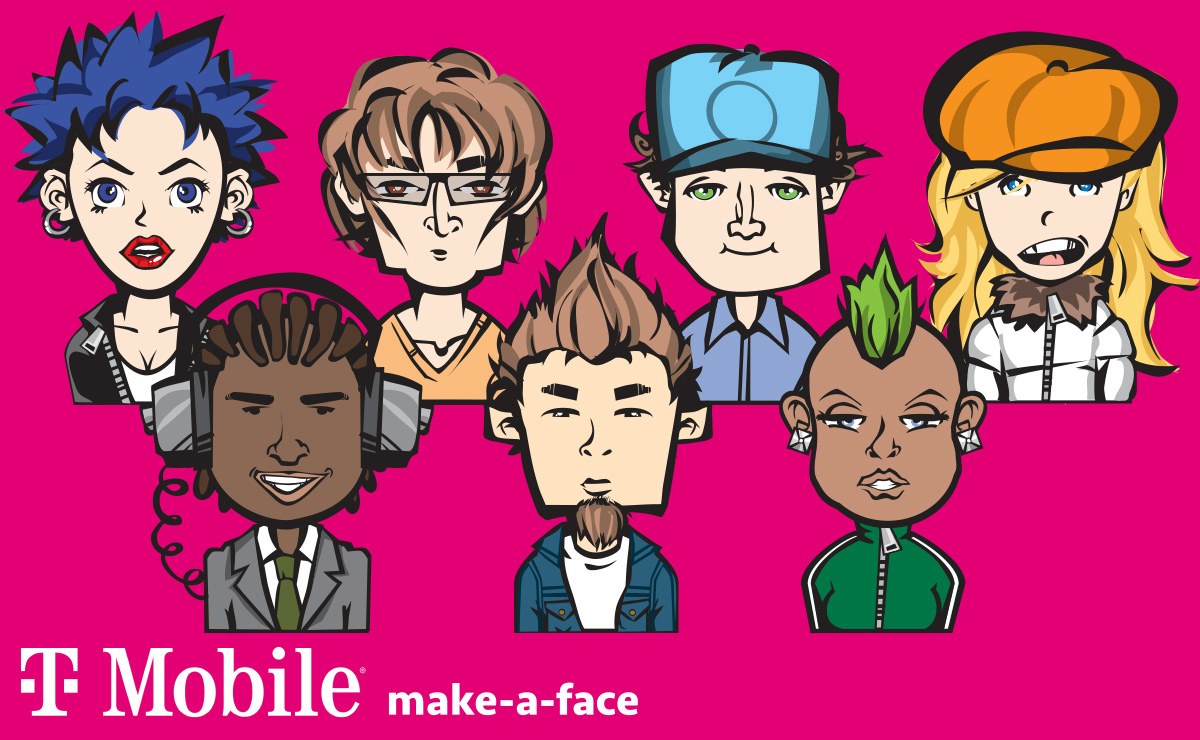 T Mobile make a face